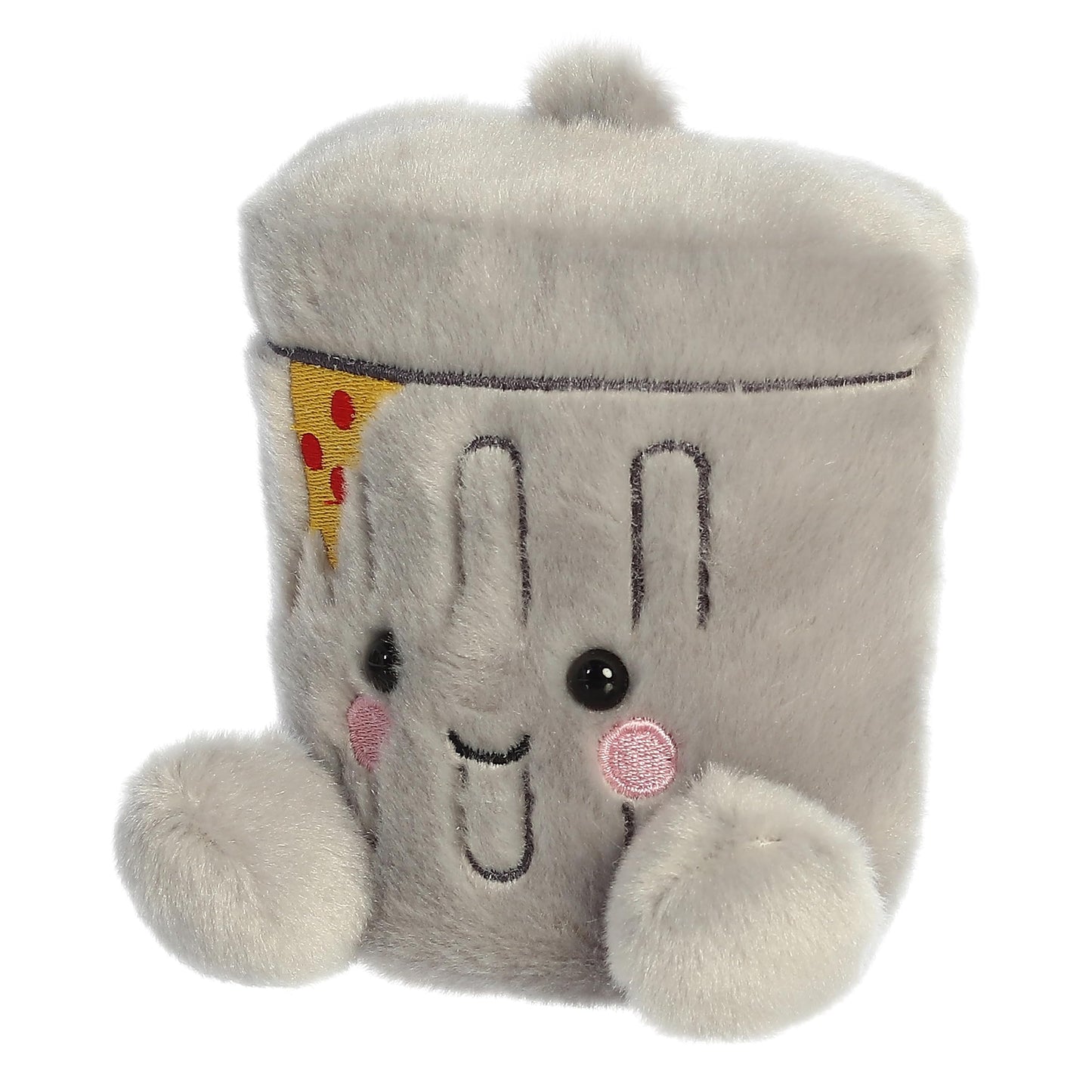 Aurora Adorable Palm Pals Garbanzo Trashcan Stuffed Animal - Fun Collectible Plush for Kids and mature-themed Collectors - Perfect for Decorating Rooms and Birthday Gifts - Gray 5 Inches