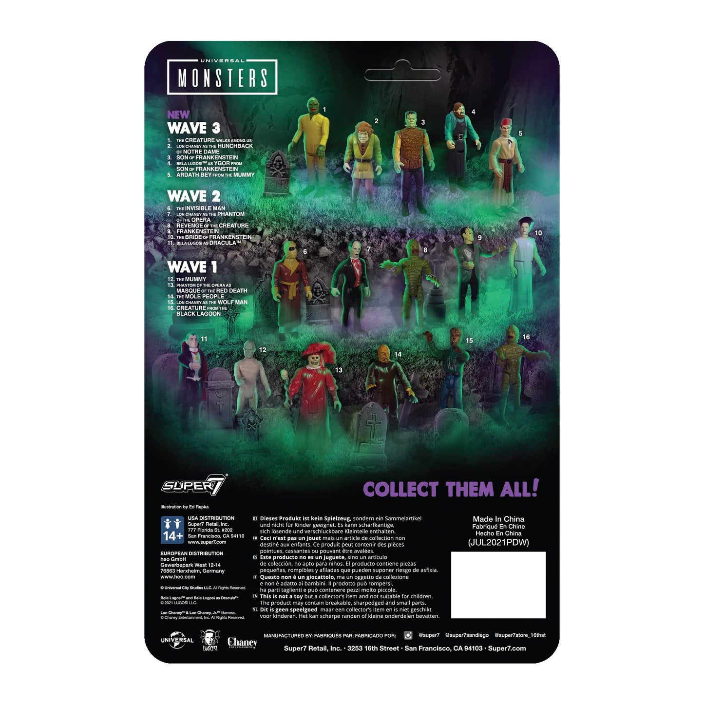 Super7 Universal Monsters Ardath Bey 3.75 in Reaction Figure