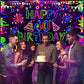 Neon Birthday Party Decorations Neon Happy 40th Birthday Banner Glow in The Dark Party Decorations with UV Black Light Reactive