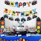 Zwiebeco Birthday Party Decoration Supplies Colorful Happy Birthday Sign Banner Trucks Off-Road Vehicles Banner Hanging Paper Ba
