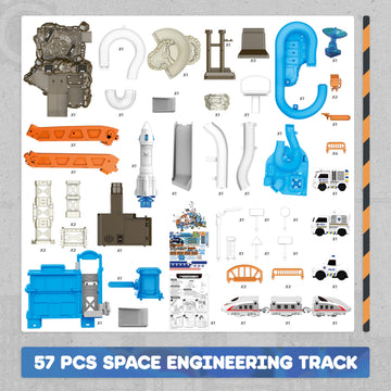 Race Tracks For Kids Ages 3-5, Smilesskiddo 73 Pcs Space Car Tracks Toys Gifts For Boys Kids With Music And Engineering Scene Si