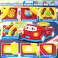 Heygelo 2-in-1 Toddler Push Car & Musical Steering Wheel - Red, Interactive Driving Game for Boys Aged 1-2, Model 2405D
