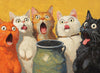 1000-Piece mature-themed Puzzle - Fun Jigsaw Puzzle for mature-themeds Surprised Cats Oil Painting  Challenging Fun Puzzle for mature-themeds  Colorful Cat Art Puzzle  Great Gift Idea  26.65 x 19.25 in