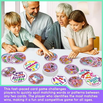 Edulok Memory Card Game, Kids Sight Word Piles Card Games, Animal Table Match Game For Toddlers, Indoor Recess Family Games, Pre