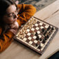 Husaria European International Chess Wooden Game Set, King's Classic - 11.3-Inch Small Size Chess Set with Folding Board and Fel