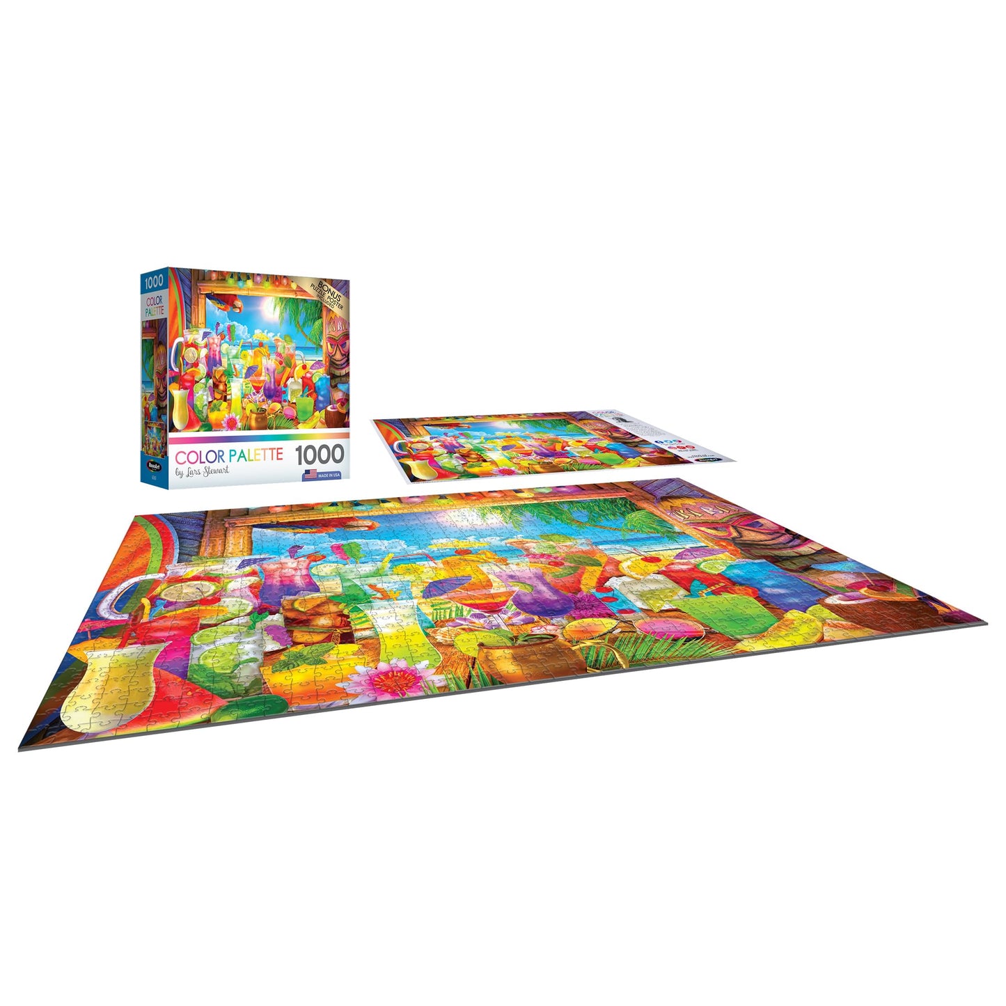 Roseart - Color Palette - Tiki Bar Paradise - 1000 Piece Jigsaw Puzzle For Adults