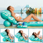 Jasonwell Inflatable Pool Float mature-themed - Pool Floaties Lounger Floats Floating Chair Raft with Adjustable Backrest Cup Holders Water Floaty Lake Lounge Tanning Floats Beach Party Toys for mature-themeds