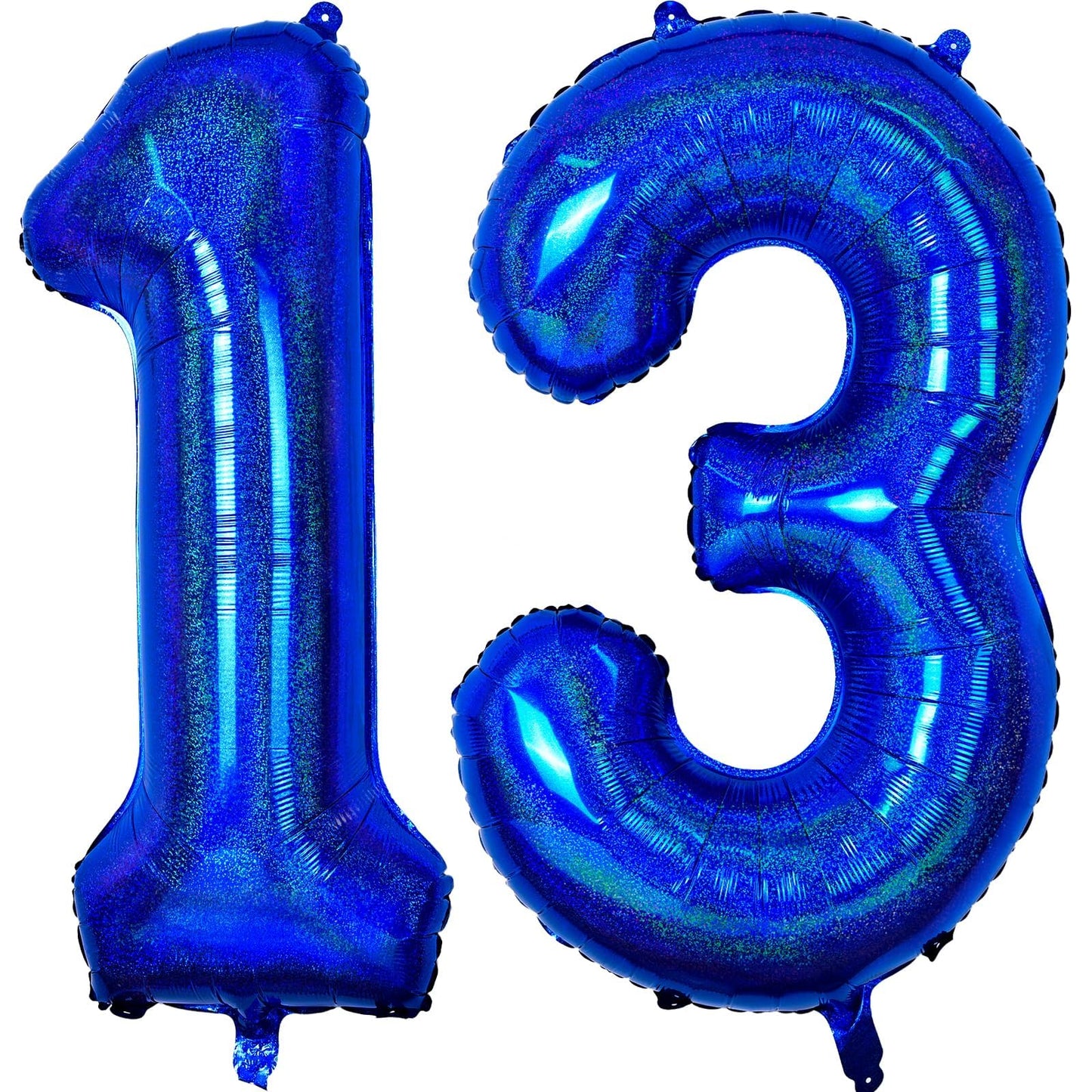 Number 13 Balloon 40 Inch, Dark Blue Big Number Balloon, Giant Foil 13 Balloons Number, Laser Blue Helium Birthday Balloons For