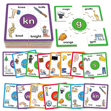 Torlam Phonics Puzzle, Rhyming Games Phonics Games Flash Cards For Kids Toddler, Learn To Read Spelling Reading Sight Words, Trigraphs Site Words For Preschool Kindergarten Homeschool Supplies