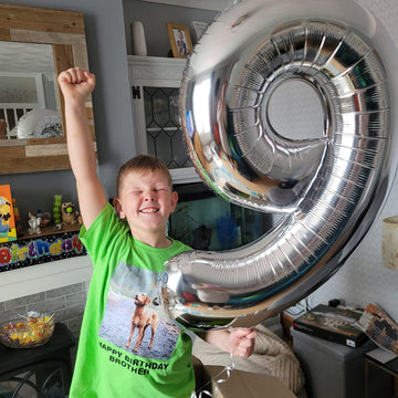 Silver Number 9 Balloon 40 Inch, 9 Balloon Number, 9Th Birthday Decorations, Silver Party Supplies For Boys Girls