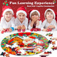 Talgic 70 Piece Christmas Puzzle With Santa Claus & Snowman, Large Round Floor Puzzles For Kids Ages 4-8, 3-5 And Up, Holiday And Christmas Jigsaw Puzzles, Wonderful Kids Puzzles Gift For Christmas