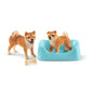 Schleich Shiba Inu Mother And Puppy, 4-Piece Set, Ages 3+