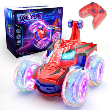 MIXSHAKE Remote Control Car for 3 4 5 6 7 8 Year Old Boys Girls, 360 Flips 4WD RC Cars with Cool Light, Type-C Easy Charging RC 