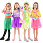 Teuevayl Little Girl Dress Up Trunk Set, 20Pcs Girls Pretend Play Princess Role Play Costumes Set, Singer, Princess, Fairy Costu