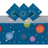 3 Pack Plastic Outer Space Tablecloths, Disposable Planets Table Covers for Galaxy Birthday Party Decorations (54 x 108 in)
