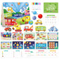 Flybean Busy Book For Toddler 3-5, Preschool Learning Activity Toys, Montessori Quiet Book, Writing Practice & Sticker Books, Ed