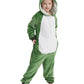 Acogna Onesie Kids Plush Animal Frog Costume One Piece Pajamas Girls Boys Teen Halloween Cosplay Sleepwear Green 10-11 Years