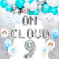 Laventy 43 Pcs Silver On Cloud 9 Balloons On Cloud 9 Birthday Decoration 9 Birthday Decoration Nine Years Old Birthday Balloon On Cloud 9 Party Supplies Cloud Balloon