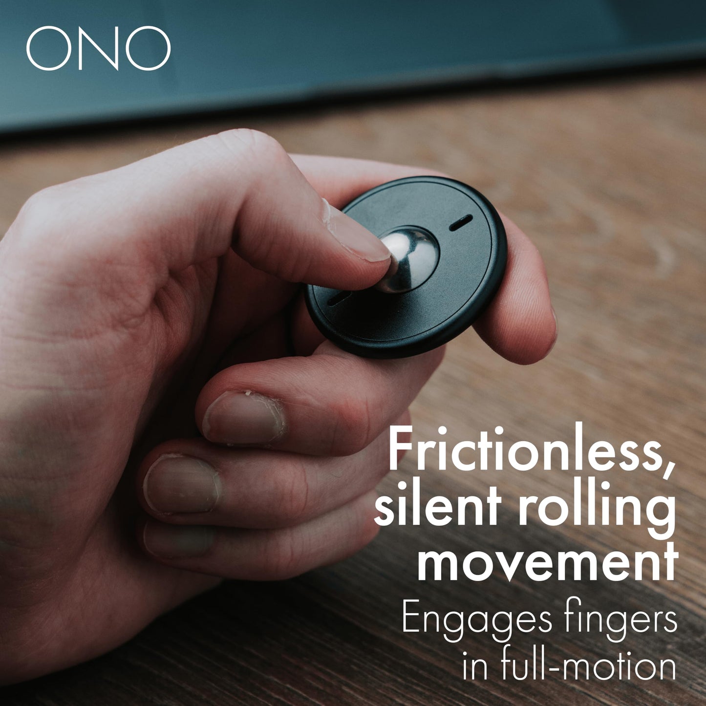 ONO Scroller Handheld Fidget Toy - Aluminum, Black | Stress Relief, Focus & Clarity | Portable Design for Adults