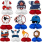 DTOFOOT Baseball Party Decorations, 10Pcs Baseball Themed Honeycomb Centerpiece Baseball Decorations for Tables Baseball Birthda