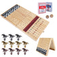Offelec Large 23 inches Horse Race Board Game  enhanced Durable Foldable Wooden Box  Horse Racing Game with 11 Retro Metal Horses  2 Dices and 2 Playing Cards Fun Family Night Games for mature-themeds Kids