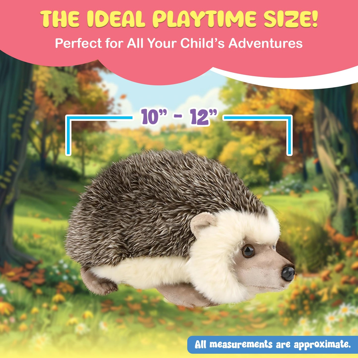 Forest & Twelfth 12 Stuffed Hedgehog Plush  Heirloom Collection Stuffed Animal  enhanced Materials  Best Gift for Kids Age 3+  Nursery and Room Decor (12'' Hedgehog)