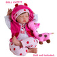 Ekokiz Reborn Baby Dolls Clothes Girl Cute Pink Baby Clothes Dolls Clothes 17-22 Inches Accessories Set For Reborn Doll Newborn