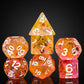 HDdais DND Dice Set, 7PCS Polyhedral Dice Set Filled with Red Foil for Dungeons and Dragons, D&D Dice for Role Playing Game and 