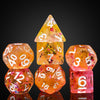 HDdais DND Dice Set, 7PCS Polyhedral Dice Set Filled with Red Foil for Dungeons and Dragons, D&D Dice for Role Playing Game and