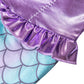 Funna Little Mermaid Costume For Girls Princess Dress Up With Accessories Wig Purple, 5T