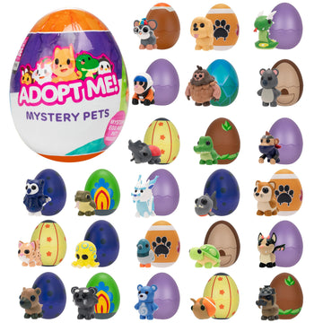 Adopt Me! Mystery Pets Blind Box Easter Egg Assorted Single - Series 4 - Exclusive Virtual Item Game Code - Collectible 2'' Anim