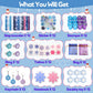 Atonofun 146 Pcs Snowflake Party Favors, Goodie Bag Stuffers, Gift Bags Filler, Classroom Reward Prizes, Bulk Small Toy, Snowfla