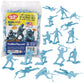 Tim Mee Plastic Army Men - 48pc Toy Soldier Figures, Powder Blue, Made in USA, Model 67710