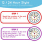 ertt Teaching Wall Clock - Kids Analog Classroom Clock, Rainbow Face, 29cm, Plastic, Model ERTT-DIG