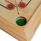 TMG Deluxe Wooden Carrom Table Game Set - Large Size, Black, Includes Cue Sticks, Coins, Queen, and Striker