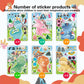 24 Sheets Cute Dinosaur Stickers For Kids Toddler Make-A-Face Stickers Make Your Own Dinosaur Stickers Dinosaur Birthday Party F