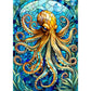 Sutinban Stained Glass Octopus Puzzle 1000 Pieces  1000 Piece Puzzle for mature-themeds  Coolest mature-themed Jigsaw Puzzle for Sea Creatures Lovers  Great Gift for Family  27.5?x19.7?