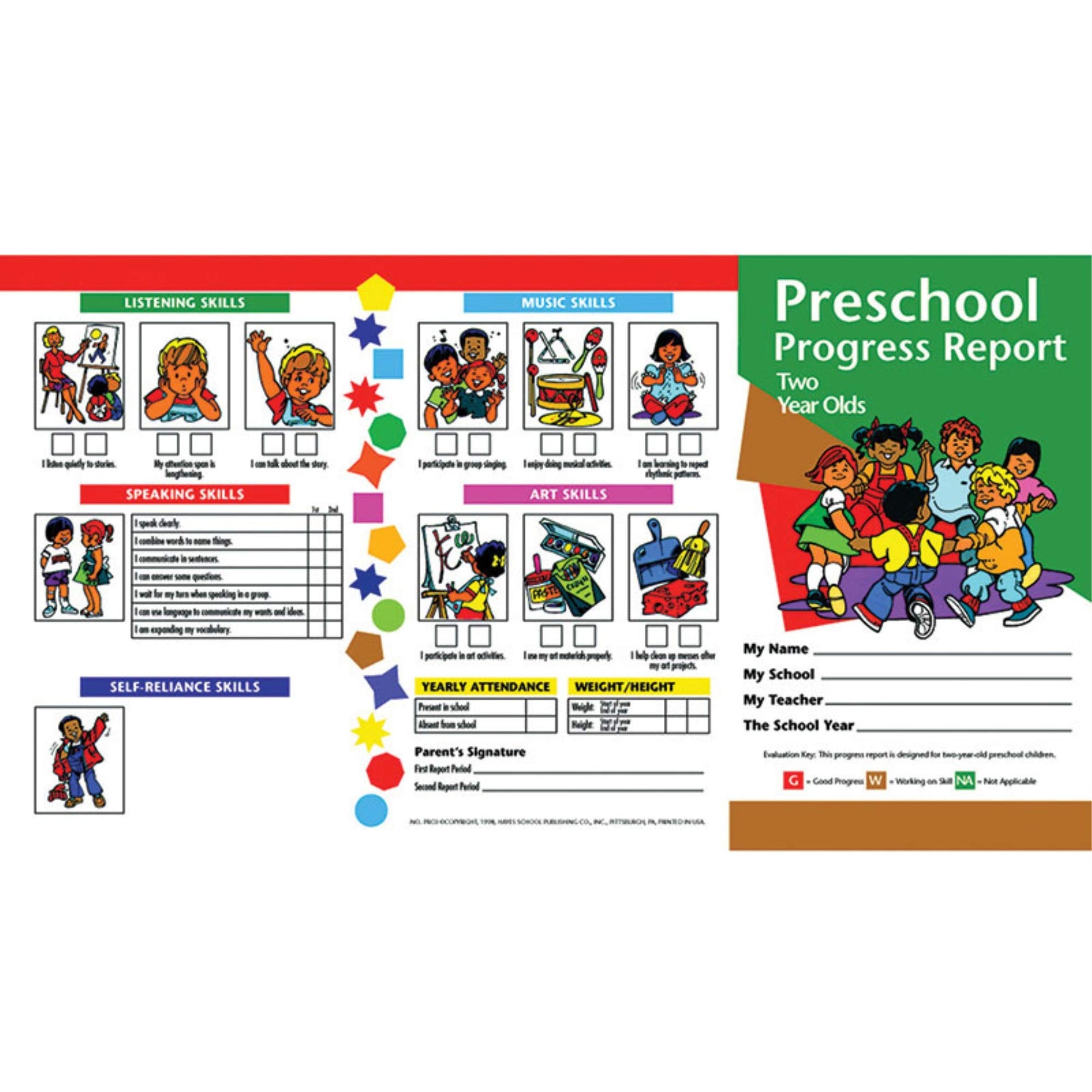 Flipside Preschool Progress Report (2 Year olds)
