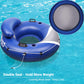 Pafolo Heavy Duty River Tubes - 53" Inflatable Pool Float, Blue and Grey, Large, Mesh Bottom for Beach Lake Rafting