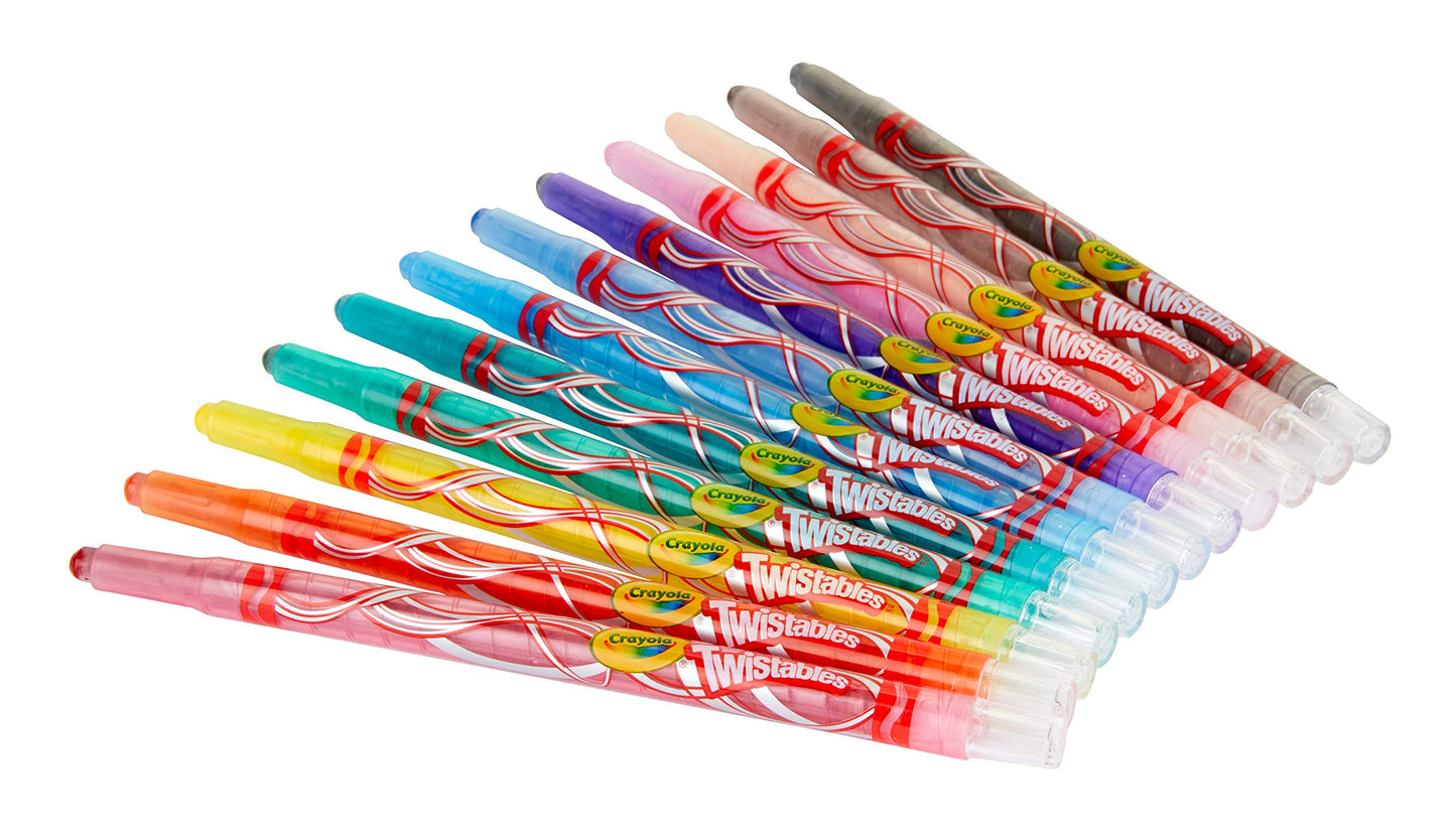 Crayola Twistables Crayons, Multicolor, Pack of 12, Plastic, Model 52-8530-E-000
