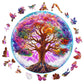 Wooden Puzzles For Adults - Dreamy Tree Of Life Wooden Puzzle, Unique Shape Wooden Jigsaw Puzzles For Adults, Wood Puzzles Adult