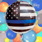 Havercamp’S Police-Thin Blue Line Pattern 18” Round Mylar Balloon