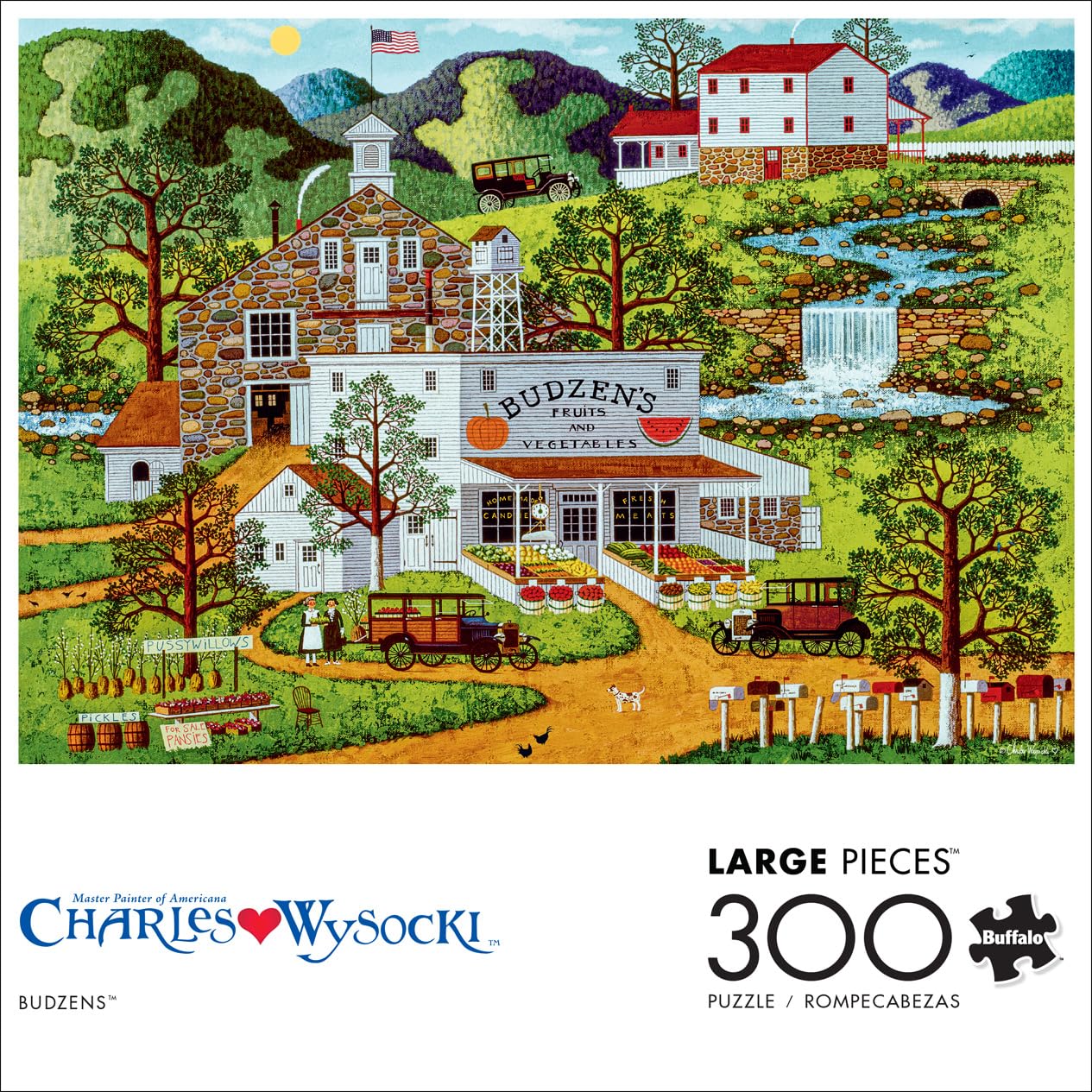 Buffalo Games 300 Piece Jigsaw Puzzle - Charles Wysocki Budzens - Large Multicolor Paper Puzzle for Adults - 21.25 x 15.00 inches