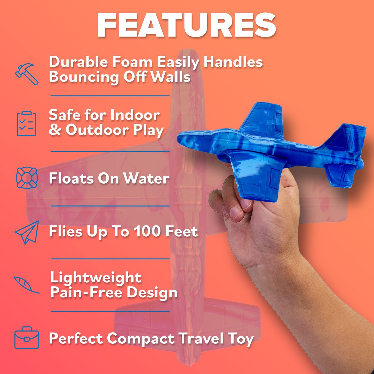 Air Toy Foam Airs for Kids: Best Pool Toys for Ages 3 4 5 6 7 8 9 10 11 & Up for Boys & Girls - Easy tossing Air s - Toy Birthday Gifts for Boys - STEM Summer Yard Beach Games