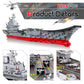 2234 Pieces Aircraft Carrier Building Blocks With Storage Box, 38X 7.7X10.5 Inch Stress Release Large Construction Military Wars