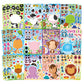 24 Pcs Make A Face Stickers For Kids - Make Your Own Stickers Animal Mix And Match Sticker Sheets With Safaris, Sea And Farm Ani