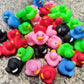 Dztian 12 Pcs Multicolored Mini Multicolor Rubber Ducks Baby Bath Ducky Bathtub Pool Squeaky Little Duck Toys For Shower/Party D