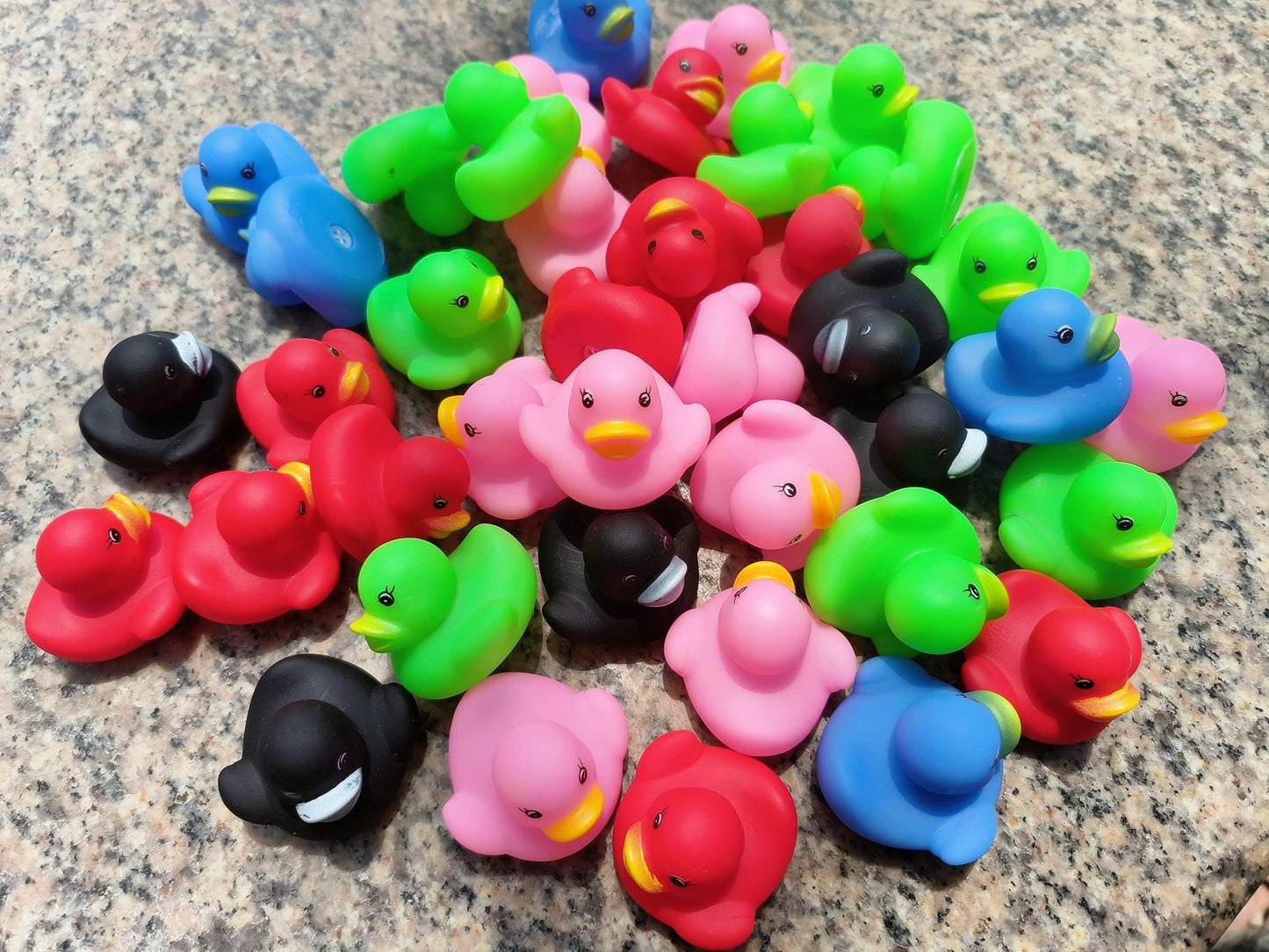 Dztian 12 Pcs Multicolored Mini Multicolor Rubber Ducks Baby Bath Ducky Bathtub Pool Squeaky Little Duck Toys For Shower/Party D