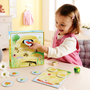 Haba My Very First Games - Hanna Honeybee - 2 Cooperative Color Games & Learning Toys For Toddlers 2-4 Years, Preschool Kids Games (Made In Germany)