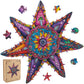 Qiuenisray Starfish Wooden Puzzles 200 Pieces  Ocean Puzzles for mature-themeds  Unique Shape Animal mature-themed Puzzles  Irregular Wooden Best Gift for mature-themeds Family Game (14.3x14.3 in)